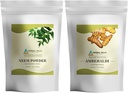 Neem Liść proszek i Ambehaldi Turmeric proszek 16 Oz Opakowanie 2 Combo