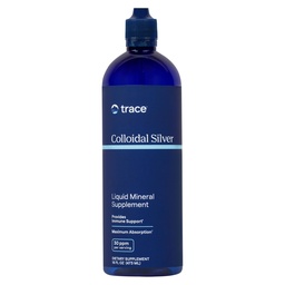 Ślad Minerały Colloidal Silver - Pure Colloidal Silver Supplement for Immune Support - Natural Mineral Drops - Wysokiej mocy Formuła - Bez glutenu - Wegan - 16 fl oz (48 Sług)