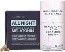 Skin Hydration & Sleep Aid Set | Anti-Aging & Sleep Support with Hyaluronic Acid, Ceramides, Antioxidants, Melatonin, and Ashwagandha | Radiant Skin & Restful Sleep Pack