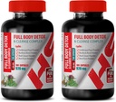 Cleanse and Detox Men - Full Body Detox and Cleanse Complex 920 MG - Milk Thistle Herbal Supplement - 2 butelki 200 kapsułek