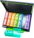Cotygodniowy Pill Organizator 2 razy dziennie, Moisture- Dowód 7 dzień Pill Case, Duży Pill Box Przenośne do podróży z usuwalnych indywidualnych pojemników do przechowywania witamin, suplementów i leków