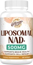 Liposomal NAD + 500 MG Suplement, True NAD Plus Suplement, Superior Absorption, Boost NAD + Bardziej wydajny Nikotynamid Riboside dla energii komórkowej, Zdrowe Starzenie, 60 Serving