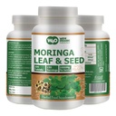 Moringa Oleifera Leaf and Seed Powder (80: 20) Stosunek 300 Pigułek (Tablets), 150 Sług, 1000 mg. Niepowlekany Malunggay Herbal Supplement, No Chemical Coating, Green Superfood. Opakowanie zawiera 1 fiolkę.