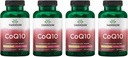 Swanson CoQ10 Cardival Brain Energy and Heart Health Antioksydant Supplement 200 mg 90 Kapsułek (4 opakowania)