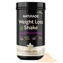 Naturade Weight Loss Shake Meal Replacement, 18 Servings - 25g Białko oparte na plantacji, CLA, Fiber & 18 Witaminy i minerały Zaprojektowane do curb życzenia i Boost Daily Nutrition - Vanilla Creme