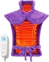 CoCoCo Ogrzewanie pleców dla kobiet Babcia, FSA Kwalifikowalne Gorące Pad na ból pleców Relief, Cute Heat Pad z 6 Poziomy ciepła, Prezenty świąteczne dla mamy Żona Jej babcia, ETL Certified, Purpurowy