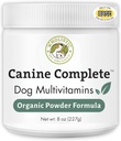 Wholistic Pet Organics Psy Kompletny - Pies Multivitamin Proszek - 8 Oz - Codzienne Witaminy psów i suplementy do domowej żywności - System immunologiczny, Skóra, Coat & Ogólne zdrowie - Małe i duże Rasa