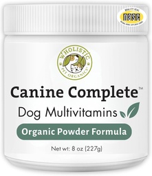 Wholistic Pet Organics Psy Kompletny - Pies Multivitamin Proszek - 8 Oz - Codzienne Witaminy psów i suplementy do domowej żywności - System immunologiczny, Skóra, Coat & Ogólne zdrowie - Małe i duże Rasa