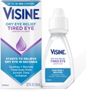 Suche oczy Visine Relief Zmęczone oko lubrykant krople do oczu, nawilżające i kojące sterylne krople do podrażnienia, suche i zmęczone oczy Ze względu na podrażnienie ekranu czasu, Glikol polietylenowy, 0,5 fl. oz