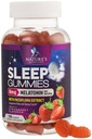Melatonina z ekstraktem Passiflora do niespokojnego snu - szybko działające melatonina Sen Gummy suplement, Wegan, Non-GMO, Smaczne truskawki Flavor - 120 Gummies