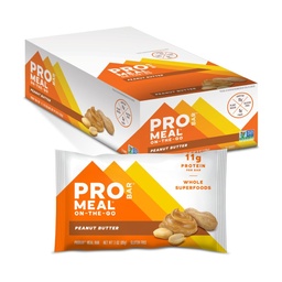PROBAR - Meal Bar, Masło orzechowe, Nie-GMO, Gluten- Free, Zdrowe, Plant- based, Składniki żywności, Natural Energy (12 Count)