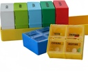 Duży Cotygodniowy pil Case, 7- Day pill Case Comparts, Pill Organizer 4 Times Daily, 4- A- Day Pill Container, Bezpieczne komiksy, 7.8 x 2.3 x 2.3 in, Żółty