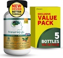 NeuroVife Gold Max Brain Supplement Supplement Agregates 124; 8 Ekstraktów naturalnych z DHA, Vitamin A, C, B Complex Agregates 124; 60 Kapsułek Veggie 124; Made in USA (5)