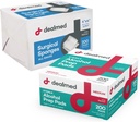 Dealmed Alkohol Prep Pads i Gauze Sponge Bundle 124; 200 Hrabia Średni Rozmiar Alkohol Pads Plus 4 "x 4" Surgical Sponge Gauze Pads 200