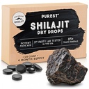 Pure Himalayan Shilajit Dry Drops, 100% Pure Natural Shilajit, Grade A, Max Pottency 85 + Clean Trace Minerals & Fulvic Acid for Energy, Metabolizm i suplement immunologiczny dla mężczyzn i kobiet (120 tab)