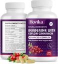 Berberine HCL kapsułki 1200 mg - Berberine Suplement z Ceylon Cynamon, Chrom, Wegegies Mieszanka - Wspiera metabolizm i system immunologiczny, Gut Health - 120 ct Łatwy do połknięcia wegańskich tabletek