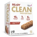 Ready ® Bary protein - Wysokobiałkowe przekąski z 15 g białka serwatki, All- naturalne składniki, Wspiera Lean Muscle and Recovery, Brak sztucznych słodzików - Czekoladowy masło orzechowe, 12- Pack