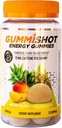 GummiShot Gummies energii, 2475mg kofeiny na butelce na planta- oparte na plantacji żucia na butelce, Long Lasting Energy Boosters, Tropikalny (33ct)