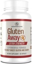 Gluten Away Dietary Supplement – Extra Strength Digestive Enzyme Health Gluten & Casein, Slower Digestion Release Protein Amino Acid in Bloodstream for Men and Women – 60 Capsules.