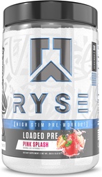 RYSE załadowany przed treningiem proszku - Pink Splash - Codzienne wstępne treningi dla mężczyzn i kobiet z 390mg kofeiny, Beta Alanine i Citruline dla pompy, Focus i energii - 30 Służenia