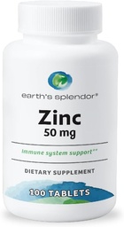 Ziemskie suplementy immunologiczne Splendor, z cynku 50mg, pomaga utrzymać zdrowie skóry, Pszenica wolna, bez sztucznego koloru lub aromatu, Suplementy mineralne dla mężczyzn i kobiet (100 tabletek)