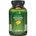 Irwin Naturals Extra Siła Ashwagandha Umysł i ciało Adaptogenetic Herbs wspomaga reakcję na stres, nastroje, psychikę i sprawność fizyczną z Cordyceps, Turmeric, BioPerine & More - 60 Softgels płynnych