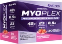 EAS Original Myoplex Maximum Muscle Builder Agregat 124; Meal Replacement Protein Drink Mix 124; Quality Protein Blend Agregat 124; 42g Protein Agregat 124; 20 Indywidualnych opakowań (Truskawkowy Milkshake)