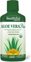Country Life Realfood Organics Liquid Aloe Vera Plus - Supports Digestive Health & Immune System - with Slippery Elm, Ginger, Turmeric, Peppermint - Organic ACTIValoe, Qmatrix Process - 32 oz