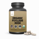 Organiczny Pyllium Husk kapsułki 750 mg, Natural Fiber Supplement for Gut Health * - Alternatywa dla Pyllium Husk proszek, Zjadalne życie, 250 Kapsułki