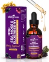 KIKI Green Liquid Irish Sea Moss + Elderberry Drops - Ultra Concentrated Sea Moss Supplement from Raw Sea Moss and Elderberry for Immune Support, Health Support, 2 Fl Oz