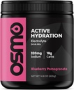 Osmo Active Hydration Electrolyte Powder (20 Servings) - Zawiera Sodu, Magnezu, Potas, Węglowodory i witaminy, Cukier trzcinowy - Wszystkie naturalne, 3X Szybsze nawodnienie, zwiększa moc i wytrzymałość, Blueberry