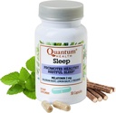 Quantum Health Sleep Melatonin 2mg Healthy Restful Sleep Support Blend with Relaxing Valerian Root, Lemon Balm & L Theanine Daily Mind & Body Well Being for Women & Men - 30 Capsules