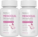 Siła menopauzalna Symptom Relief pomaga zwalczać menopauzę, gorące błyski, nocne poty i huśtawki nastrojów w celu promowania niespokojnego snu i zwiększenia energii - 60 kapsułek (opakowanie po 2)