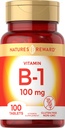 Witamina B1 100mg (tiamina) - 100 Hrabia - Wegetariański, Non- GMO & Gluten