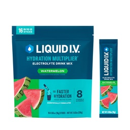 Płyn I.V. ® Nawodnienie Multiplikator ® - Arbuz 124; Napoje proszkowe elektrolitu Mieszanka 124; 1 opakowanie (16 Servings)