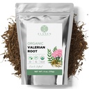 Elanen Naturals Organic Valerian Root 4 oz. (113g), USDA Certified Organic Valerian Root Herb Herb, Te De Valeriana Para Dormir, Valarian Officinalis Whole Loose Leaf, Cut & Sifted