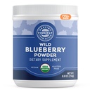 Vimergy Wild Blueberry Powder - Chroni zdrowie mózgu * - Wspiera funkcje sercowo-naczyniowe * - Organic, Wegan & Gluten- Free - Regular Size 250g