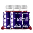 Melatonina witamatyczna 20 mg Gumiaki dla dorosłych, 30 Służenie - 60 Gumiaki wegetariańskie - Suplement do formowania habit