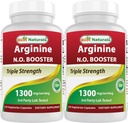 Najlepszy przyrząd L- Arginine NO Booster Triple Strength 1300 mg Podawanie 120 kapsułek Veg (120