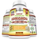 ŚWIEŻE ZDROWIE Ashwagandha Kapsułki KSM- 66 1200mg Ekstrakt Pure Root z czarnym pieprzem do wysokiej absorpcji - Potent Ashwagandha Suplement - 60 Kapsułki wegańskie