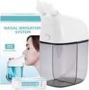 System nawadniania błony śluzowej nosa z 30 zestawami soli, Sinus Rinse Machine, Nos Sinus Cleaner Machine z zbiornik wody i odpadów zbiornikowiec - Grey