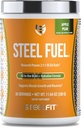 SteelFit Steel Fuel 5g BCAAs Acids Proszek do Intra- Workout do przyspieszenia wzrostu mięśni i zwiększonej wytrzymałości - 30 Służenia w Jabłkowej Gruszce - BCAA Suplementy Proszek do elektrolitów i odzysku