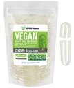 XPRS Nutra Rozmiar 1 Puste kapsułki - 500 Odliczanie klarownych pustych kapsułek wegańskich - Wegetariańskie tabletki - DIY Vegetable Capsule Fill- Veggie Pill Caps for Do- It- Yourself Supplements