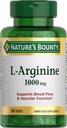 Nature 's Bounty L- Arginine 1000mg for Support Blood Flow and Vascular Function - Non-GMO, Gluten Free, 50 Tablets
