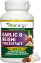 Czosnek i Reishi Kapsułki - Kardiochirurgiczne Zdrowie i Wsparcie immunologiczne - Potent Whole Bulbs Extract, Brak posmaku - 120 Vegan Czapki
