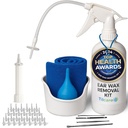 Ear Wax Removal Tool by Tilcare - Ear Irrigation Flushing System for Adults & Kids - Perfect Ear Cleaning Kit - Includes Basin, Syringe, Curette Kit, Towel and 30 Disposable Tips