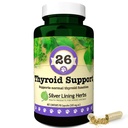 Silver Lining Herbs Tyroid Wsparcie dla psów - Naturalny dodatek ziołowy pomóc utrzymać zdrowe funkcje tarczycy, oddychanie i waga - 90 Kapsułki