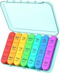 Pill Organizer 3 razy dziennie, Cotygodniowy Pill Organizer 3x dziennie, Pill Box 7 dzień, Daily Pill Box Organizator, Travel Container Pill Cases Organizatorzy 7 dzień, Medicine Organizator do trzymania witamin i medycyna