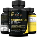 Kapsułki oleju lnianego - 1000 mg - 120 Wegan miękkie żele - Wysokie w Omega 3, 6, 9 - Zimno Pressed Flax Seed Formuła - 4 miesiące dostaw - przez NextGenU