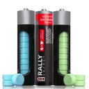 Mity kofeinowe Rally, 60 Miligram, Natychmiastowa energia, Świeży oddech, Kofeina, 0 Cukier, Natural Peppermint, Cynamon, Wintergreen Variety Pack (3 opakowania, 30 Mints)